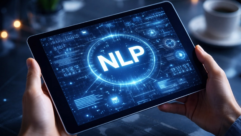 NLP applications diagram showing how machines process and understand human language using deep learning models