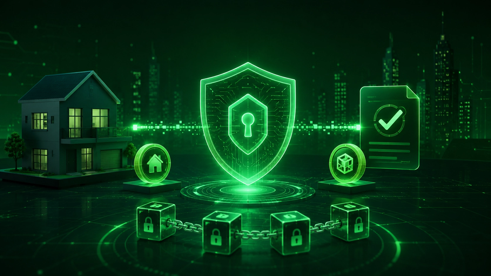 Zero knowledge proof real estate tokenization architecture showing how ZK circuits protect property ownership data on blockchain