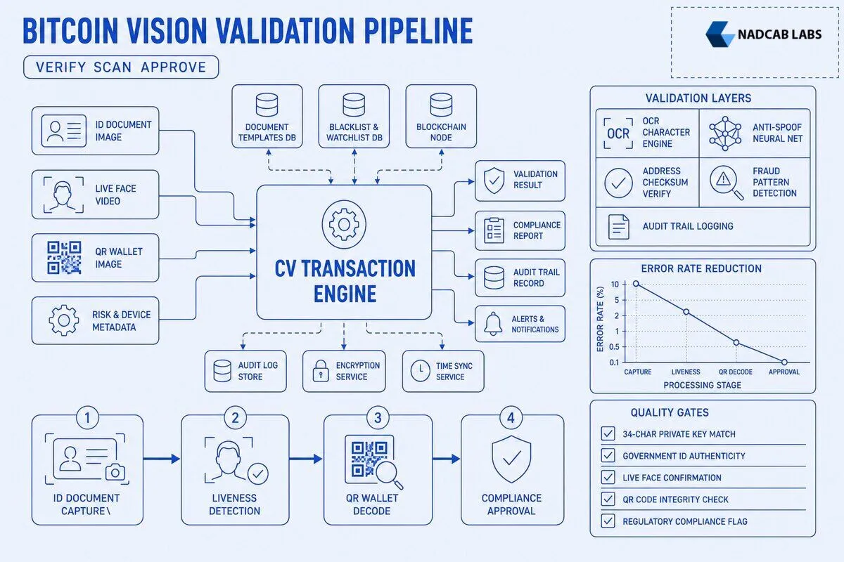Computer Vision Validates Bitcoin Transactions Technical — technical process flow chart