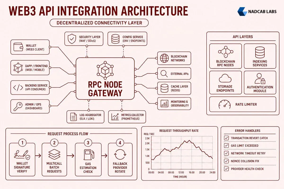 Integrate Web3 Apis Authentication Error Handling — labelled architecture diagram