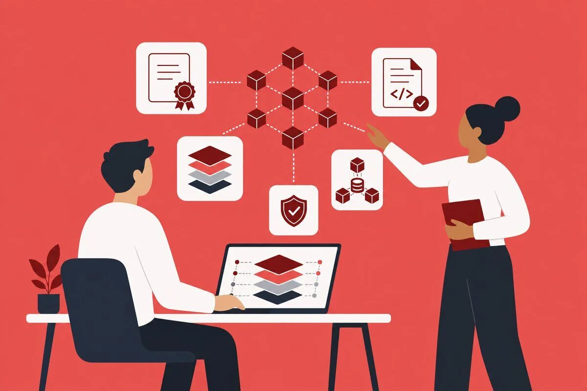 Blockchain Education Platform Architecture Multi Layer — overview illustration