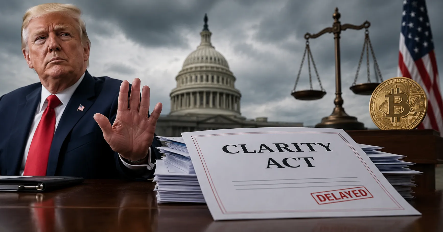 CLARITY Act chances of passage this year plummet to 50% after Trump's new demands