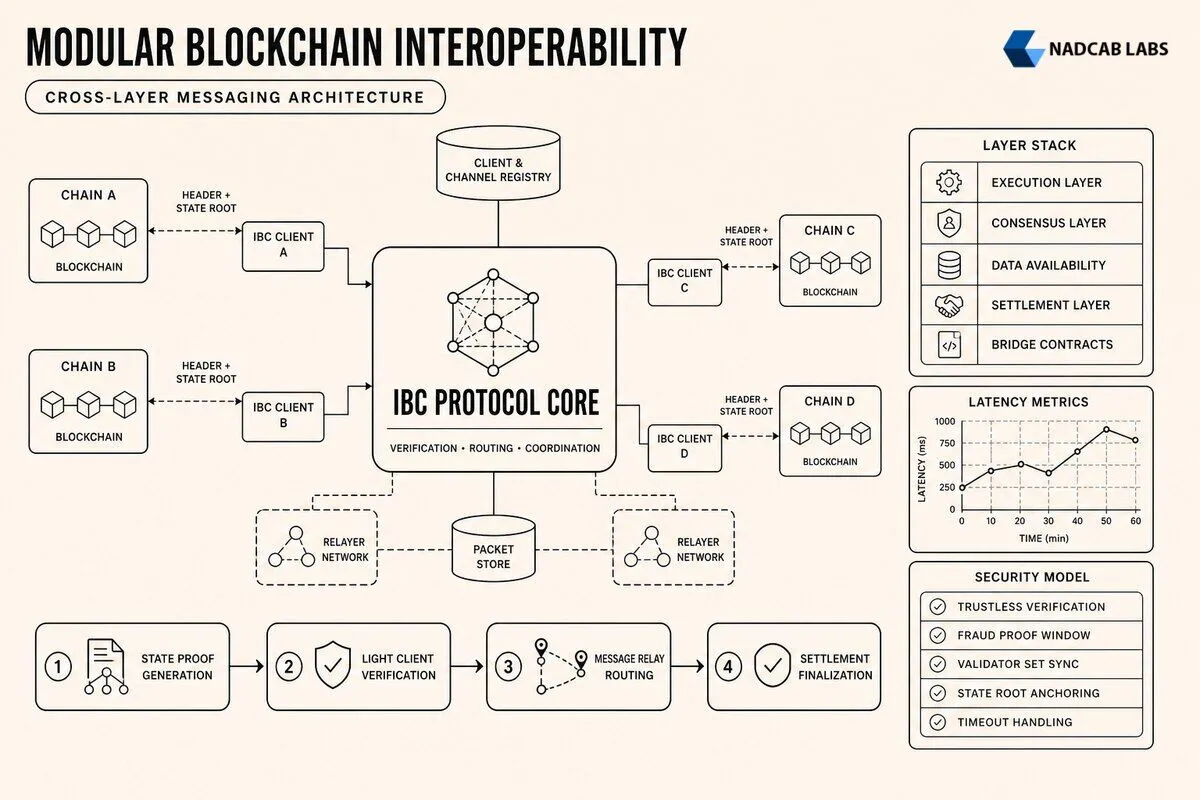 Cross Layer Messaging Modular Blockchains Ibc — labelled architecture diagram
