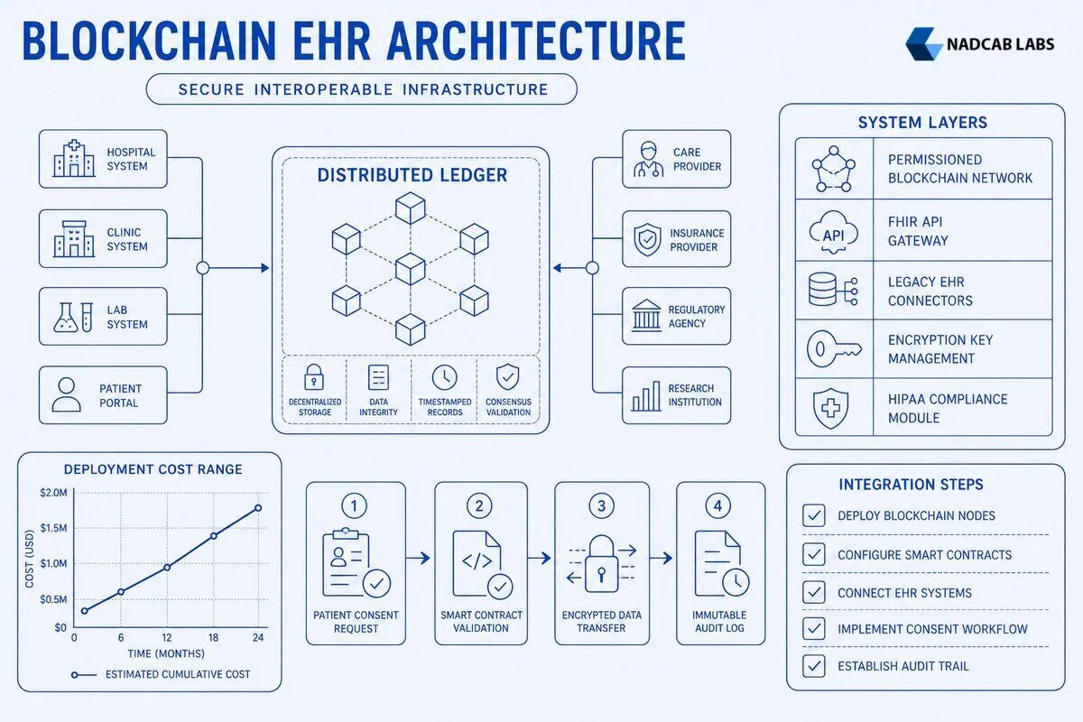 Ehr Interoperability Blockchain Cost Breakdown Roi — technical process flow chart