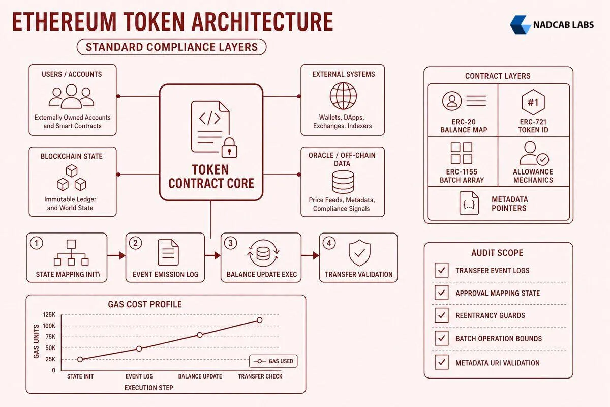 Ethereum Token Standards Explained Erc Engineering — labelled architecture diagram
