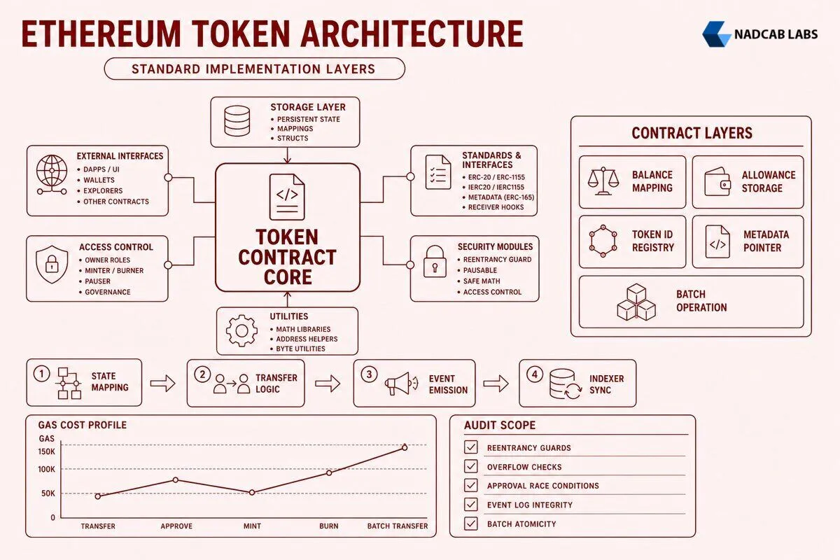 Ethereum Token Standards Explained Erc Engineering — technical process flow chart