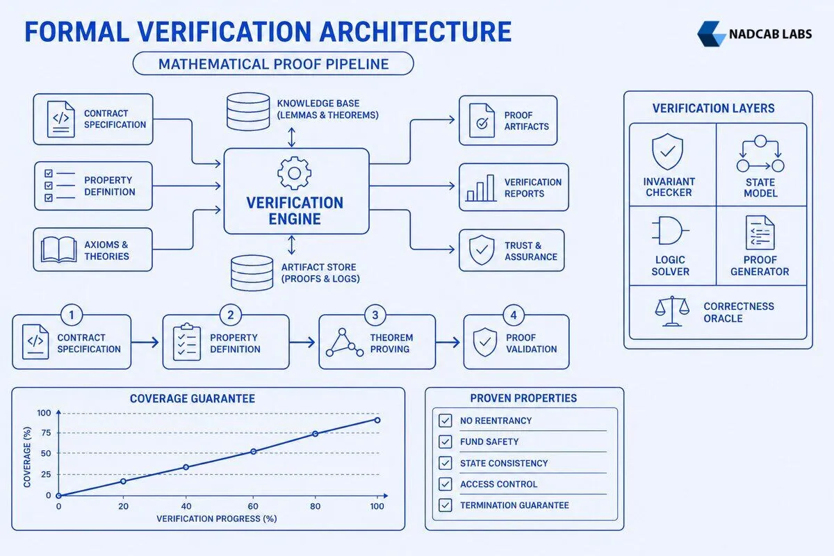 Formal Verification Smart Contracts Mathematical Proof — technical process flow chart