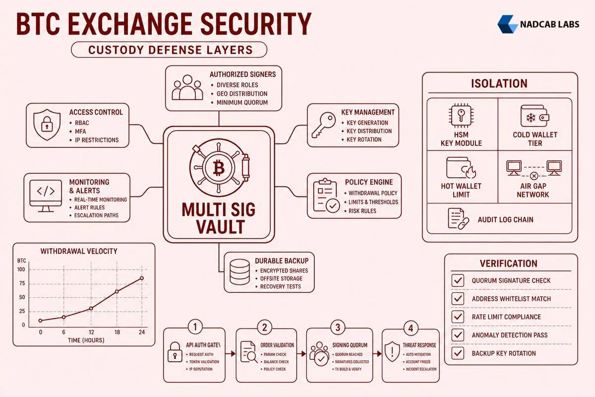 Grovex Btc Security Architecture Protecting Exc — technical process flow chart