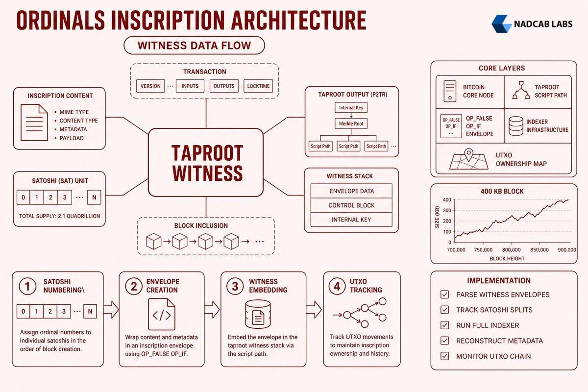 Bitcoin Ordinals Enable Nft Minting Btc — labelled architecture diagram