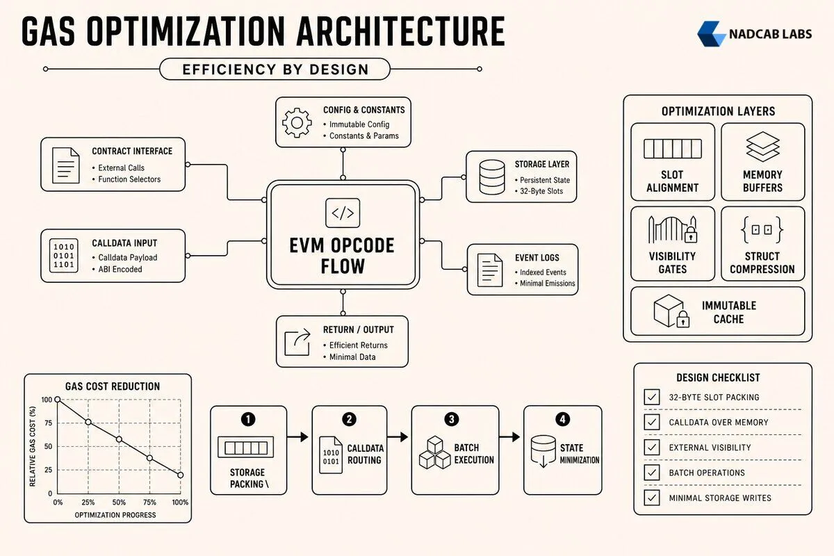 Architect Gas Efficient Smart Contracts Optimization — labelled architecture diagram