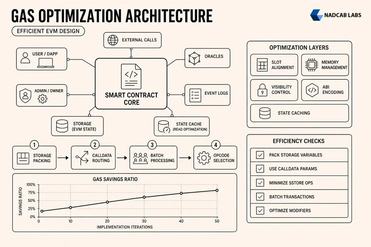 Architect Gas Efficient Smart Contracts Optimization — technical process flow chart
