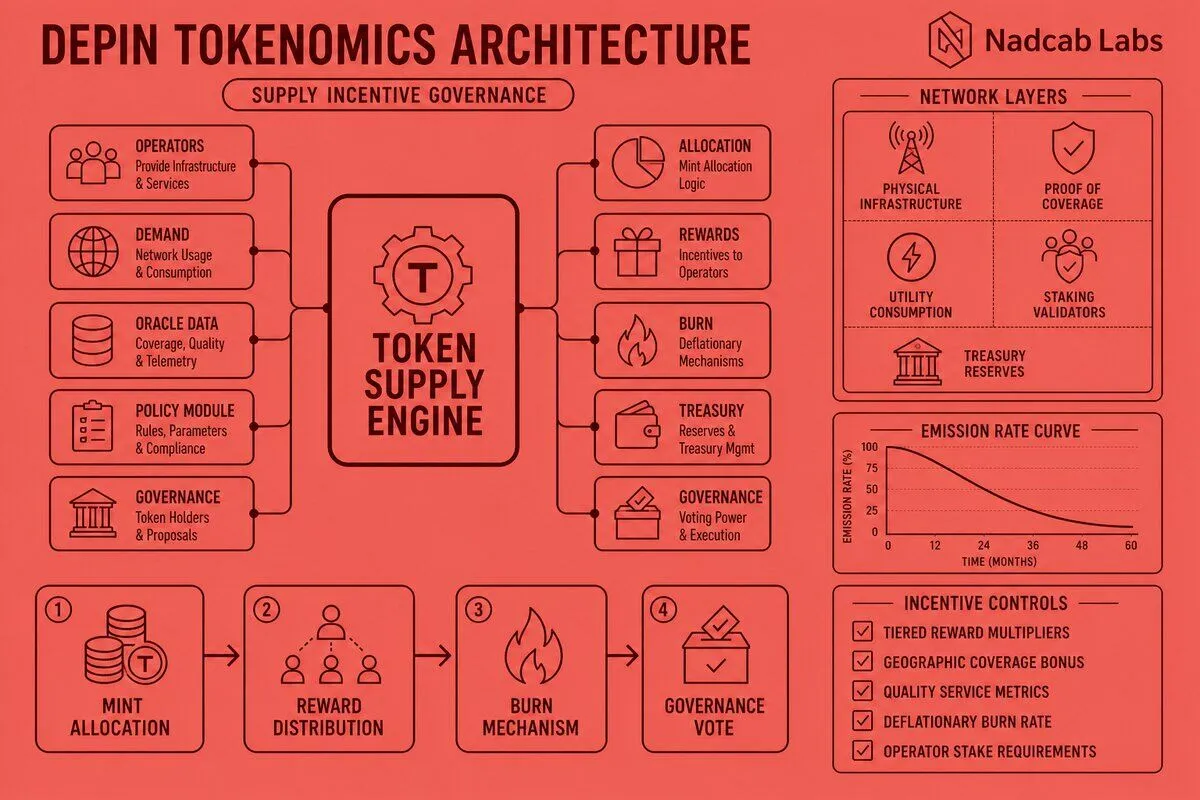 Design Depin Tokenomics Supply Models Incentive — technical process flow chart