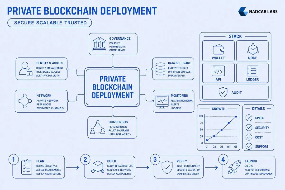 Private Blockchain Deployment Infrastructure Budget Planning β labelled architecture diagram