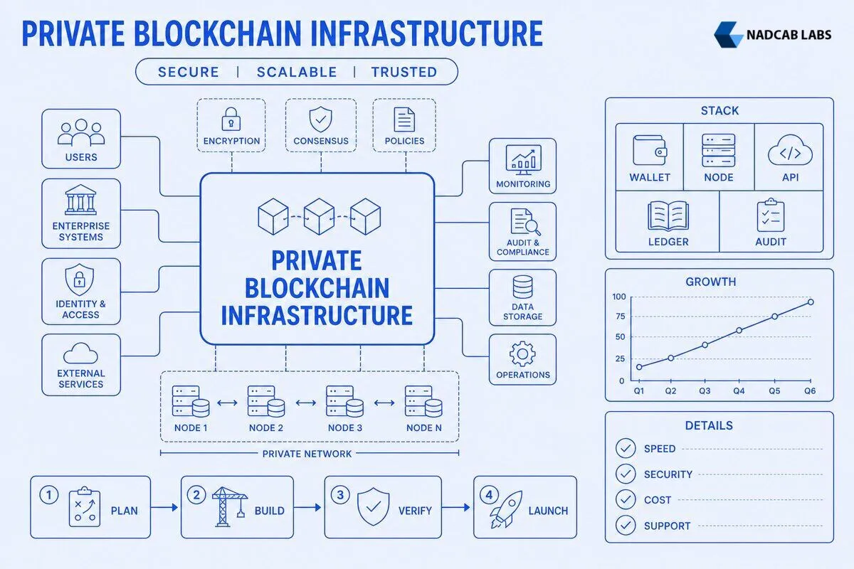 Private Blockchain Deployment Infrastructure Budget Planning β technical process flow chart