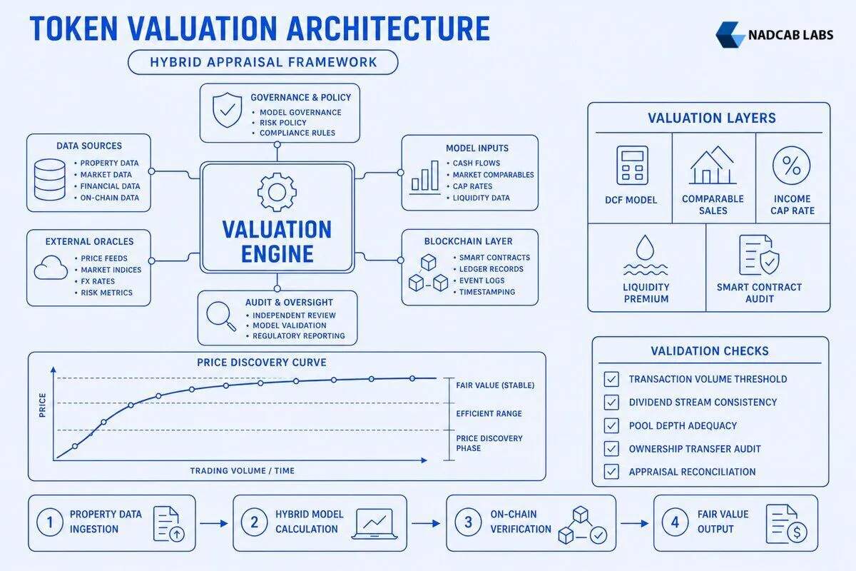 Real Estate Token Valuation Methods Technical — labelled architecture diagram