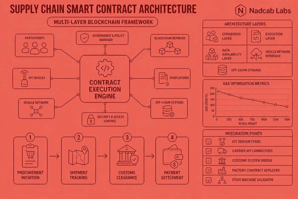 Smart contract architecture for supply chain — Nadcab Labs