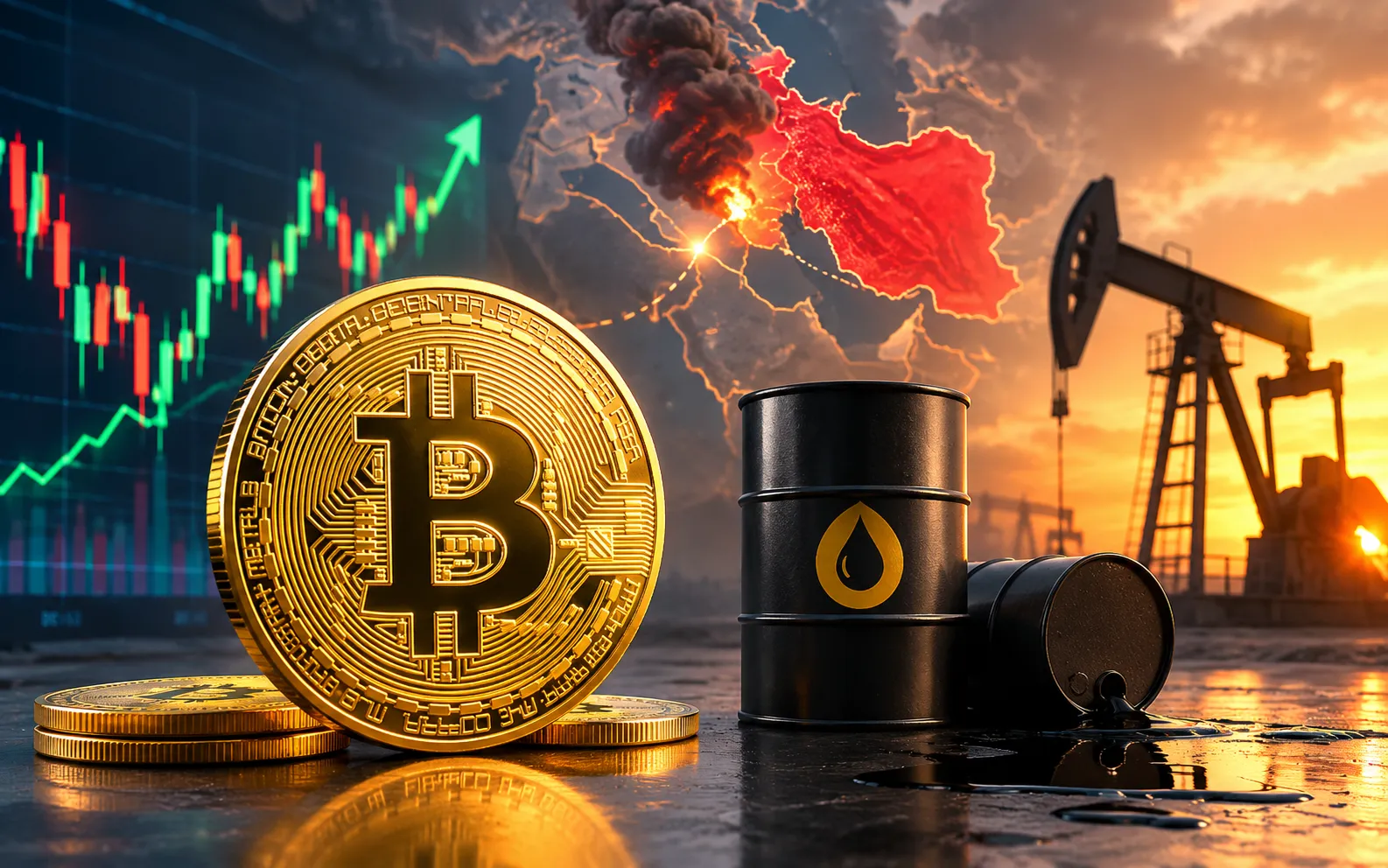 Bitcoin Calm as Iran Oil Shock Sends Crude Up 5%